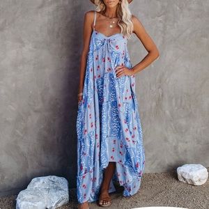 Vici Bonita pocketed high low dress